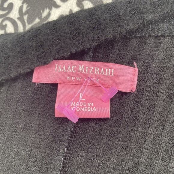 Isaac Mizrahi NY Womens Size Large Long Sleeve Waffle-Knit Button-Up Top, Grey - Picture 12 of 12